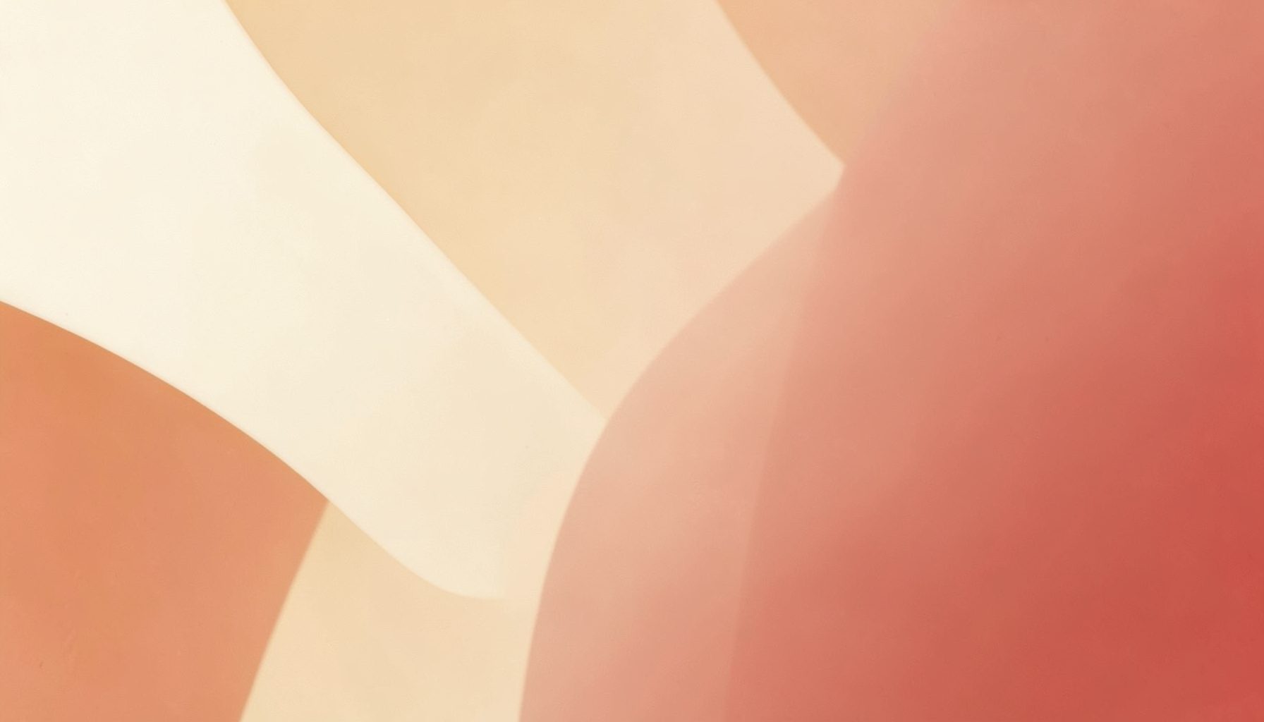 Abstract soft-edged shapes in cream, peach and coral tones, minimalist design