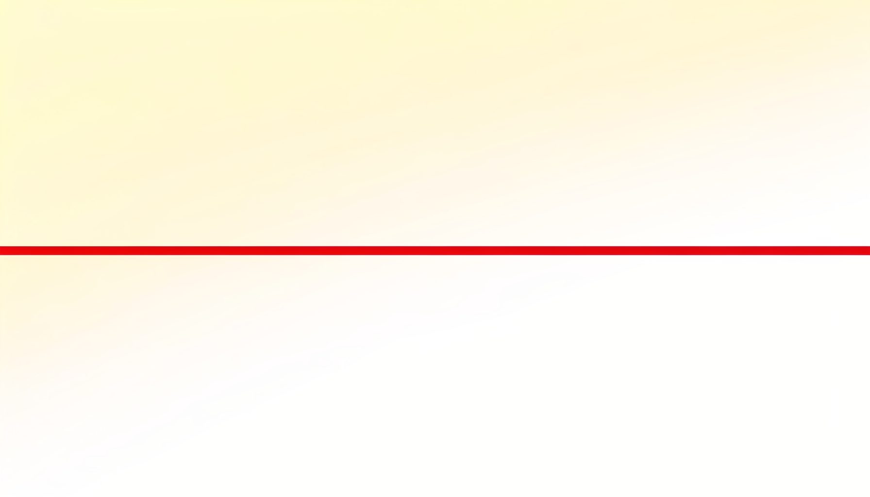 Simple graphic with a soft yellow-to-white gradient background divided by a thin horizontal red line